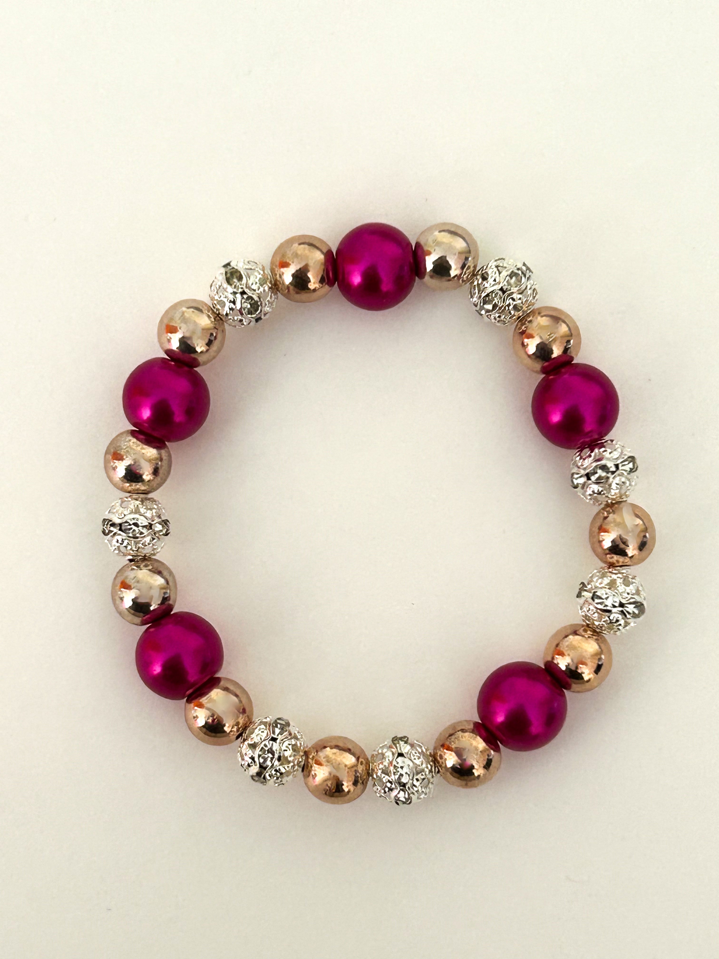 Metallic Fuscia Bracelet