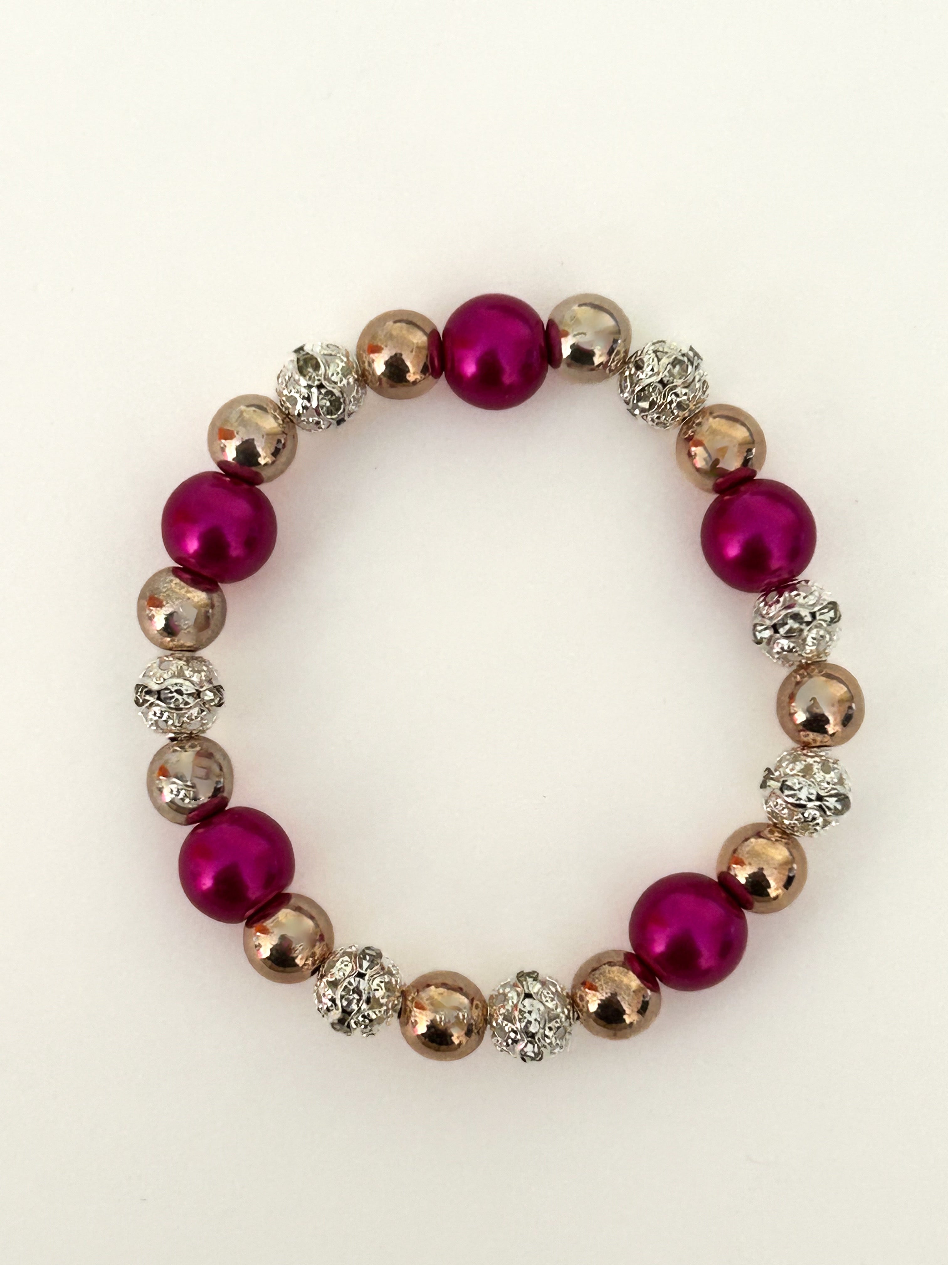 Metallic Fuscia Bracelet