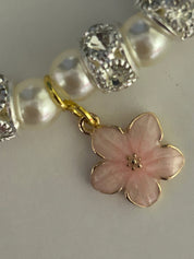 Pink Flower Bracelet